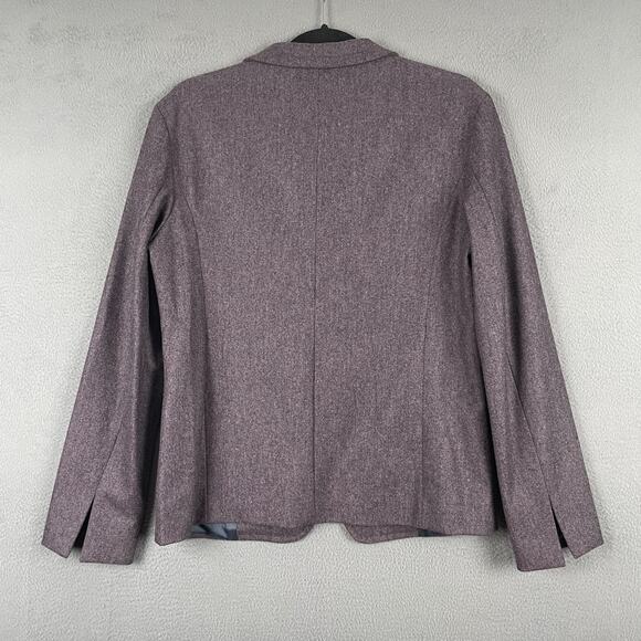 Faconnable Blazer Womens 8 Purple Wool Two Button Tailored Jacket EUR 40 France - Picture 2 of 8